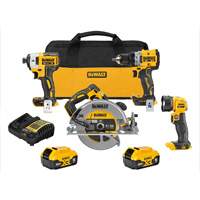 XR&reg; Brushless Cordless 4-Tool Combo Kit, Lithium-Ion, 20 V Groupe Generik