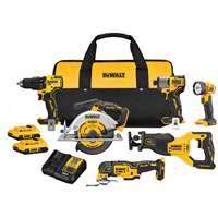V20 Brushless Motor 6-Tool Combo Kit, Lithium-Ion, 20 V Groupe Generik