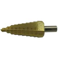 JET-KUT&reg; Super Premium 11-Step Step Drill, 1/4" - 1-3/8" , 7/8"/1"/1/4"/1-3/8"/1-1/8"/1-1/4"/13/16"/25/64"/35/64"/11/16"/1-7/32" Increments, High Speed Steel Groupe Generik