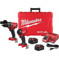 Ensemble &agrave; deux outils perceuse-visseuse &agrave; percussion &agrave; prise 1/2" M18 FUEL et visseuse hydraulique &agrave; prise hexagonale &agrave; prise 1/4" SURGE, Lithium-ion, 18 V Groupe Generik