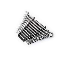 90-Tooth 12 Point SAE Wrench Set, Flex Head/Ratcheting Combination, 10 Pieces, Imperial Groupe Generik