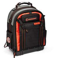 Tradesman Backpack, 18" L x 10" W, Black/Grey/Orange, Polyester Groupe Generik