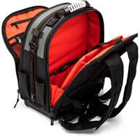 Tradesman Backpack, 18" L x 10" W, Black/Grey/Orange, Polyester Groupe Generik