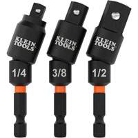 Swivel Impact Driver Socket Adapter Set, 1/4" Drive Size, Ball, 2-17/20" L Groupe Generik