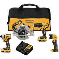 Ensemble quatre outils sans fil et sans balai MAX* (2.0Ah), 20 V Groupe Generik