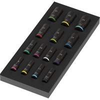 Foam Insert Zyklop B Impaktor Deep Socket Set 1, 15 Pcs, Impact, 3/8" Drive Size, Deep Groupe Generik
