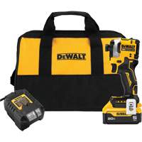 ATOMIC Brushless Cordless 3-Speed Impact Driver Kit, 1/4", 1825 in-lbs Max. Torque, 20 V, Lithium-Ion Groupe Generik