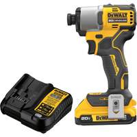 Ensemble de tournevis &agrave; chocs sans fil et sans balai, 1/4", 1700 lb-po Couple max., 20 V, Lithium-ion Groupe Generik
