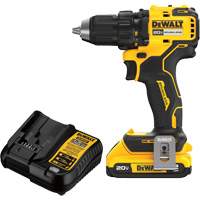 Ensemble de perceuse-visseuse sans fil et sans balai, Lithium-ion, 20 V, Mandrin 1/2" Groupe Generik