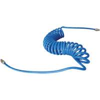 MAXAIR Coiled Hose, Air, 1/4" ID x 50' L, Polyurethane Groupe Generik