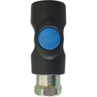 TOPQUIK S1 Industrial Quick Coupler, Polyester Composite/Stainless Steel, 1/4", Female NPT, 174 PSI Groupe Generik