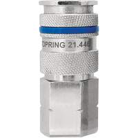 QUIKSILVER Industrial Quick Coupler, Nickel Plated Brass, 1/4", Female NPT, 435 PSI Groupe Generik