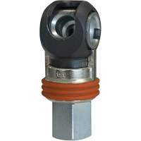 TOPQUIK SC Industrial Swing Quick Coupler, Nickel-Plated Steel, 3/8", Female NPT, 360 PSI Groupe Generik