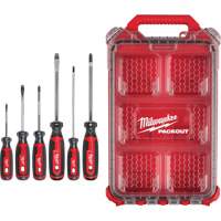Cushion Grip Screwdrivers Set with PACKOUT Low-Profile Compact Organizer, 6 Pcs. Groupe Generik