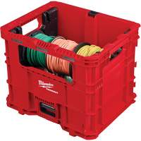 PACKOUT Wire Pulling XL Crate, 15-3/4" x 18-5/8" x 15", Black/Red Groupe Generik