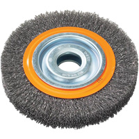 Wire Wheel Brush, 7" Dia., 0.118" Fill, 1-1/4" Arbor Groupe Generik