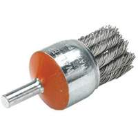 Mounted Knot-Twisted Wire Brush, 1-1/8" Dia., 0.02" Wire Dia., 1/4" Shank Groupe Generik