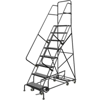 &eacute;chelles roulantes multidirectionnelles, 8 marches, Largeur de la marche 24", Hauteur de la plateforme 80", Acier Groupe Generik