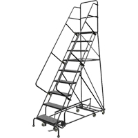 &eacute;chelles roulantes multidirectionnelles, 9 marches, Largeur de la marche 24", Hauteur de la plateforme 90", Acier Groupe Generik
