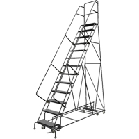 &eacute;chelles roulantes multidirectionnelles, 13 marches, Largeur de la marche 24", Hauteur de la plateforme 130", Acier Groupe Generik