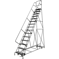&eacute;chelles roulantes multidirectionnelles, 15 marches, Largeur de la marche 24", Hauteur de la plateforme 150", Acier Groupe Generik