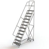 &eacute;chelles roulantes multidirectionnelles, 12 marches, Largeur de la marche 24", Hauteur de la plateforme 120", Acier Groupe Generik