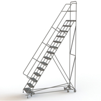 &eacute;chelles roulantes multidirectionnelles, 14 marches, Largeur de la marche 24", Hauteur de la plateforme 140", Acier Groupe Generik