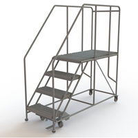 Plateforme de travail mobile, Acier, 4 Marches, 40" ha, 47" p, 24" Marche, Stri&eacute; Groupe Generik