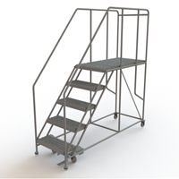 Plateforme de travail mobile, Acier, 5 Marches, 50" ha, 47" p, 24" Marche, Stri&eacute; Groupe Generik