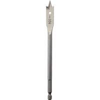 Flat Boring Bit, 1/2" Diameter, 1/4" Hex Shank, 6" Length Groupe Generik