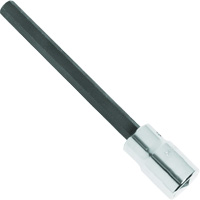 Extra-Long Bit Socket, Hex, 1/4" x 4-5/8" L, 1/2" Square Drive Drive Groupe Generik