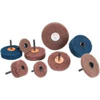 Standard Abrasives Buff & Blend Wheel, 3" Dia. x 1/4" W, 1/4" Arbor, Aluminum Oxide Groupe Generik