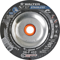 Depressed Centre Grinding Wheels - Stainless Type 27, 4-1/2" x 1/8", 5/8"-11 Arbor, Type 27S Groupe Generik