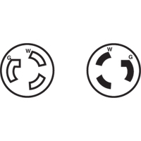 2-Pole 3-Wire Grounding Locking Plug, Nylon, 15 Amps, 250 V, L6-15P Groupe Generik