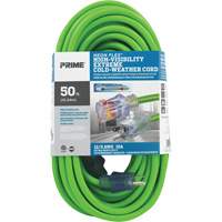 Neon Flex&reg; High Visibility Extension Cord, Outdoor, SJTW, 12/3 AWG, 15 A, 50' Groupe Generik