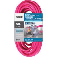 Neon Flex&reg; High Visibility Extension Cord, Outdoor, SJTW, 12/3 AWG, 15 A, 50' Groupe Generik