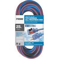 Arctic Blue TPE-Rubber Locking Extension Cord, All-Weather, SJEOW, 12/3 AWG, 15 A, 25' Groupe Generik