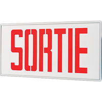 Enseignes sortie Stella - Sortie, DEL, &agrave; raccordement fixe, 17-1/2" lo x 18-1/2" la, Français Groupe Generik
