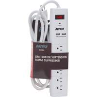 Limiteur de surtension avec chargeur USB, 6 Prises, 1200 J, 1875 W, Cordon 6' Groupe Generik