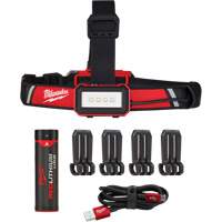 Low-Profile USB Headlamp, LED, 600 Lumens, 2 Hrs. Run Time, Rechargeable Batteries Groupe Generik