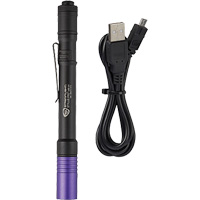 Lampe stylo UV avec port de recharge micro USB Stylus Pro, DEL, Corps en Aluminium, piles Rechargeable, Compris Groupe Generik