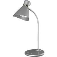 Desk Lamp, 6 W, LED, 16" Neck, Silver Groupe Generik