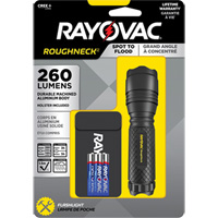 Tactical Spot-to-Flood Flashlight, LED, 320 Lumens, AAA Batteries Groupe Generik