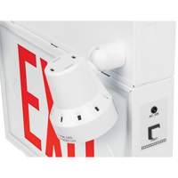 Enseigne de sortie avec &eacute;clairage de s&eacute;curit&eacute;, DEL, &agrave; piles/&agrave; raccordement fixe, 12-1/10" lo x 11" la, Anglais Groupe Generik