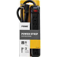 Power Strip, 6 Outlet(s), 3', 15 A, 1875 W, 125 V Groupe Generik